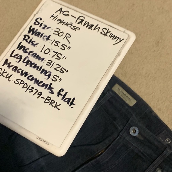 AG The Farrah Skinny High Rise Stretch Jeans in Brooks Wash - Picture 9 of 10